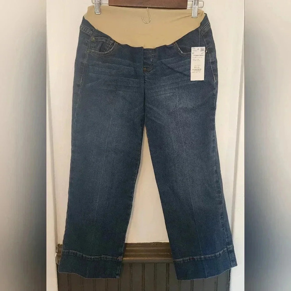 NWT Luxe Essentials Denim jeans maternity size 28 - Picture 1 of 6